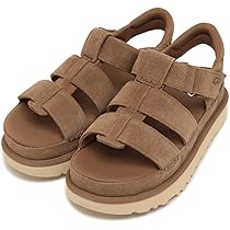 新品 UGG アグ 厚底サンダル ブラウン系 ストラップ付き レディースc UGG アグ ストラップサンダル ラ アルト クロスストラップ